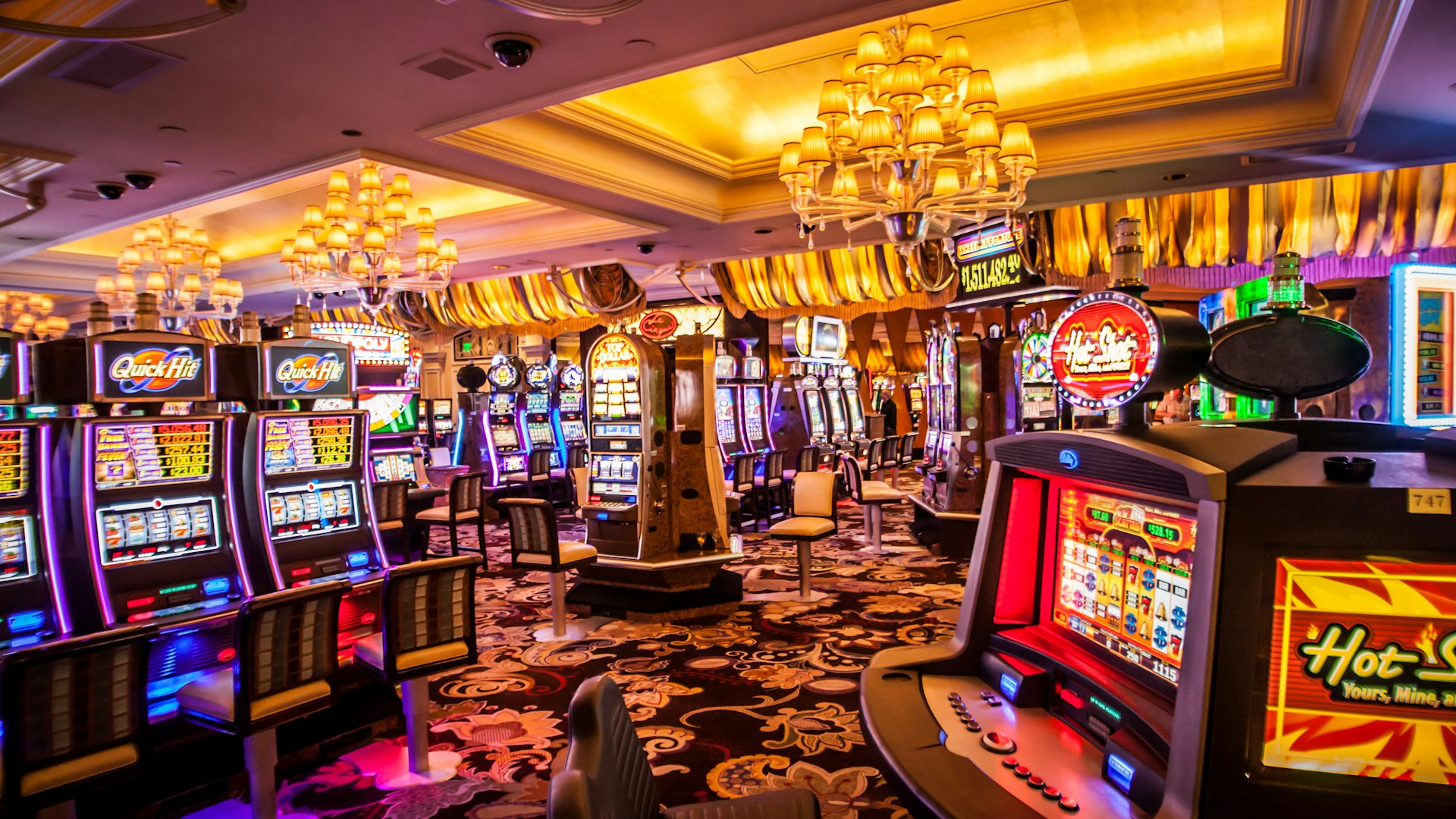 Luxury casino ambiance background